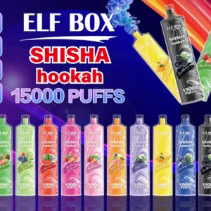 ELF BOX LS15000 Puff Shisha Hookah 0% 2% 5% Nicotine Rechargeable Disposable Vape Wholesale