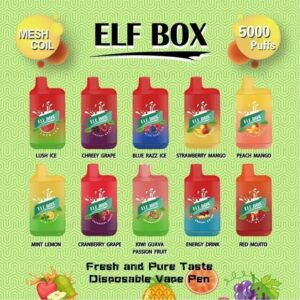 ELF BOX 5000 Puffs 0% 2% 3% 5% Nicotine Disposable Vape Authentic E Cigarette Pen Wholesale